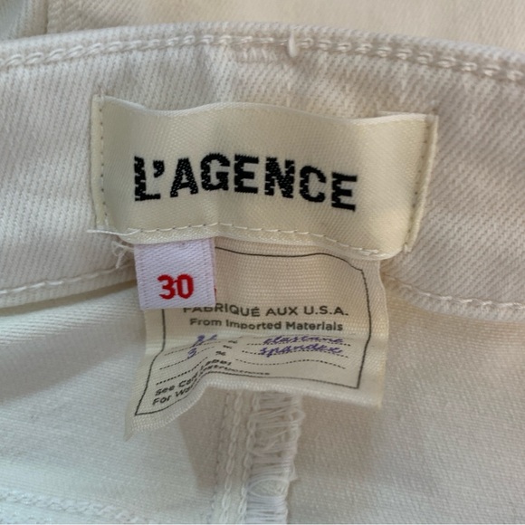 L'Agence Skinny Jeans Womens 30 Cream Off White Midrise Stretch Quiet Luxury - Picture 5 of 7